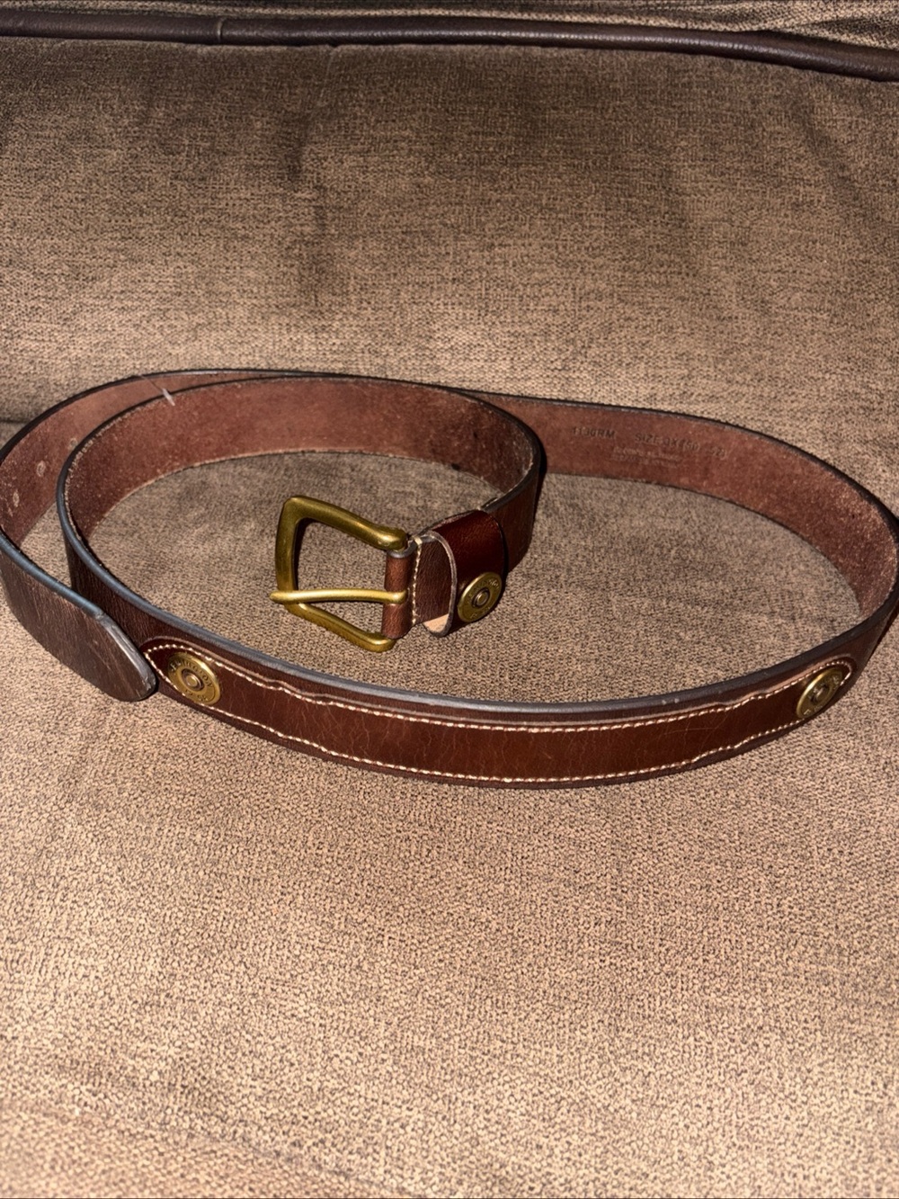 Remington 12 Gauge Shotgun Shell Leather Belt Mens Size 3x (50-52) Nwot